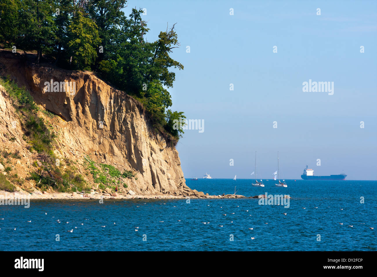 Steep Cliff Coast Stock Photo