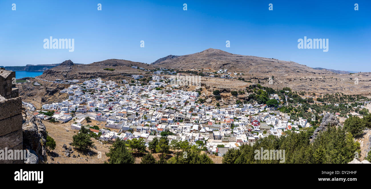 Lindos Rhodes Locals Lindos skyline rhodes hi-res stock photography and images - Alamy