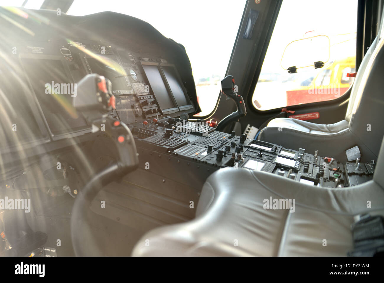 Agusta Westland AW139 (HH-139A), cockpit, during Fidae 2014 Stock Photo