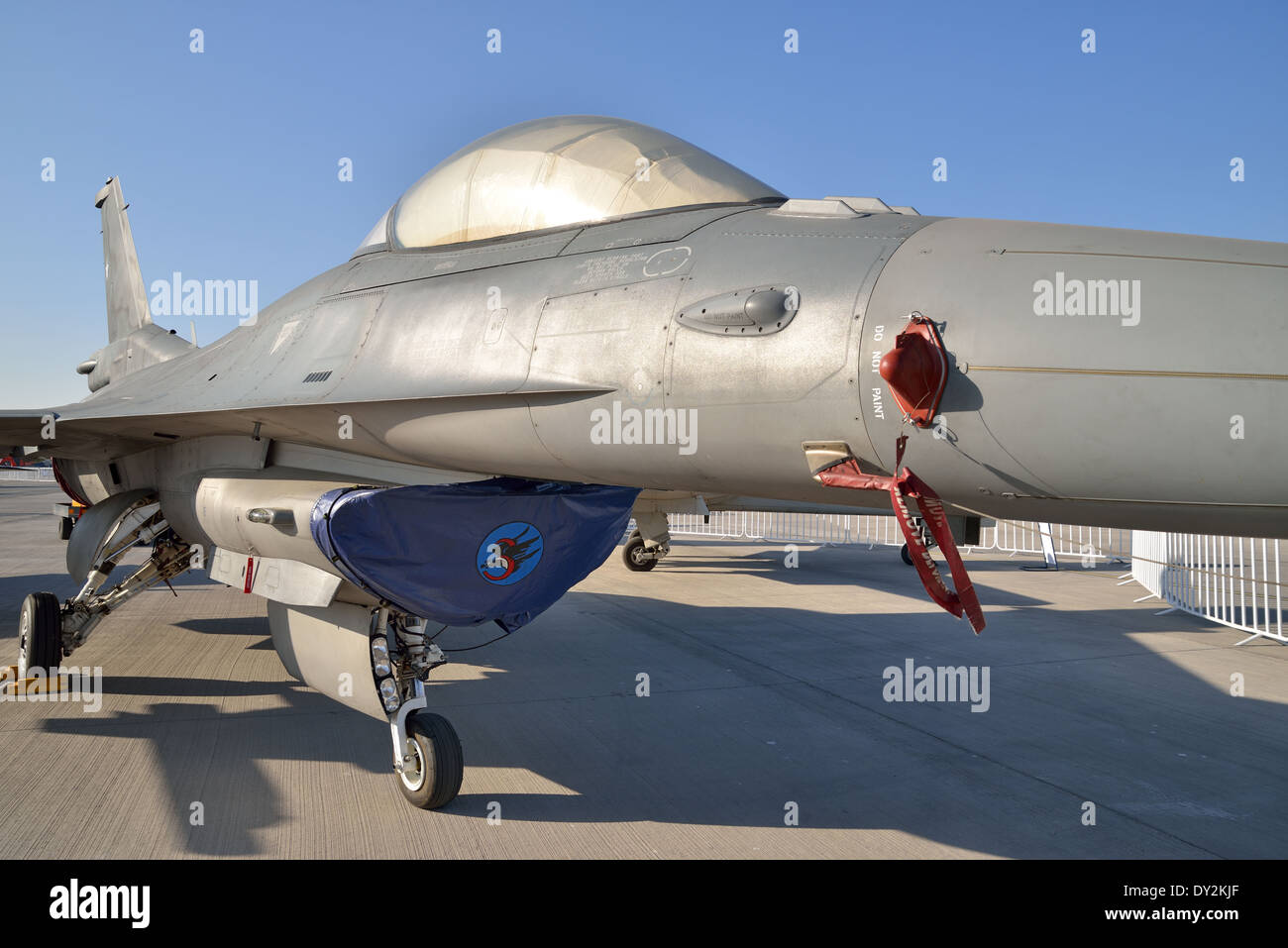 Side view of F-16 Fighting Falcons, block 50, Chilean Air Force Stock Photo