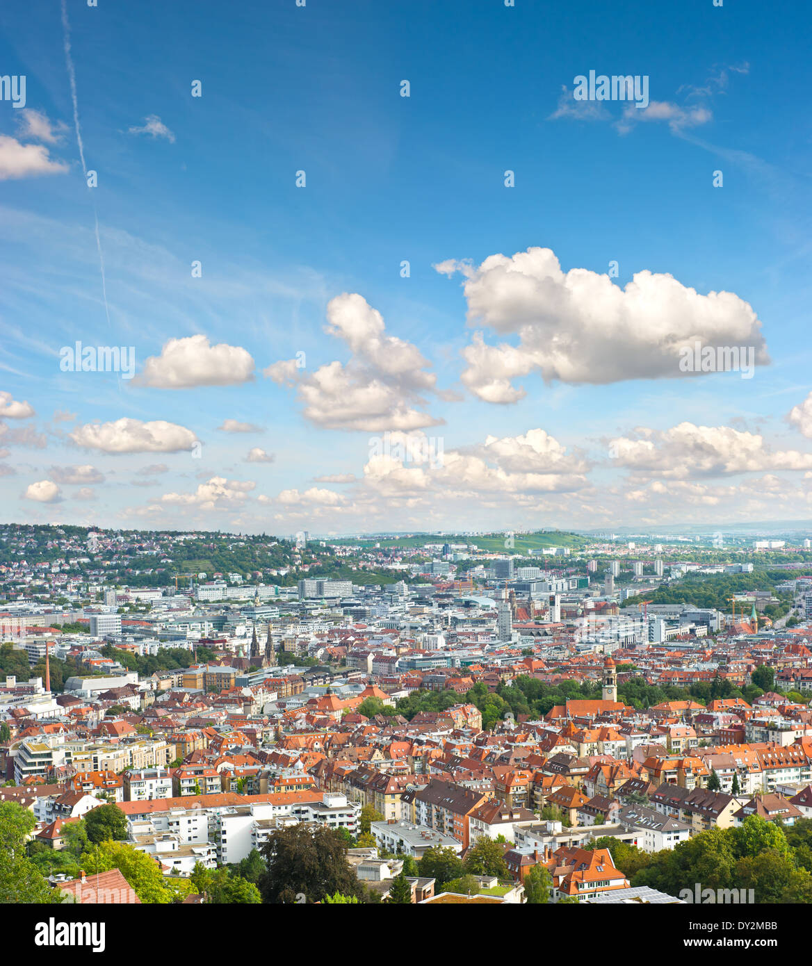 View of Stuttgart city, Germany. european city landscape Stock Photo ...