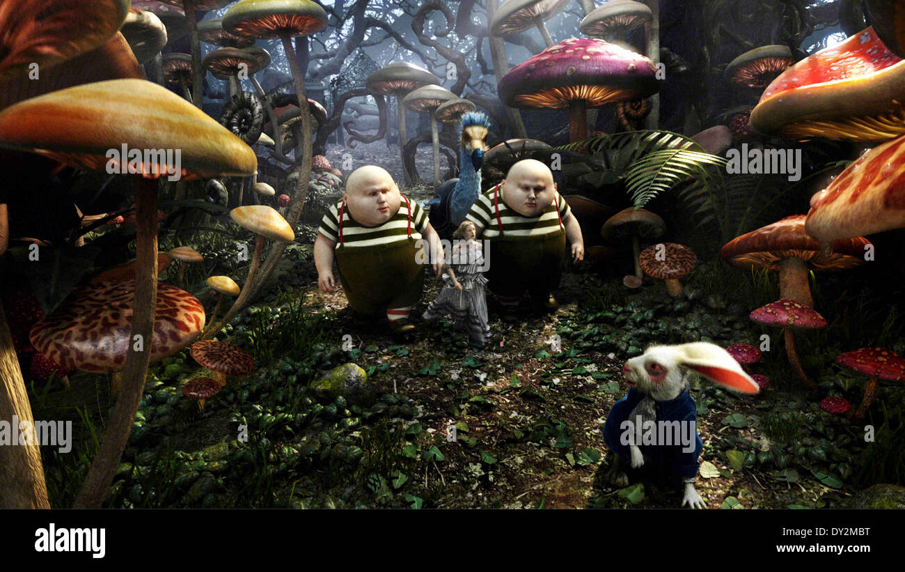 ALICE IN WONDERLAND (2010) MATT LUCAS MIA WASIKOWSKA TIM BURTON (DIR ...