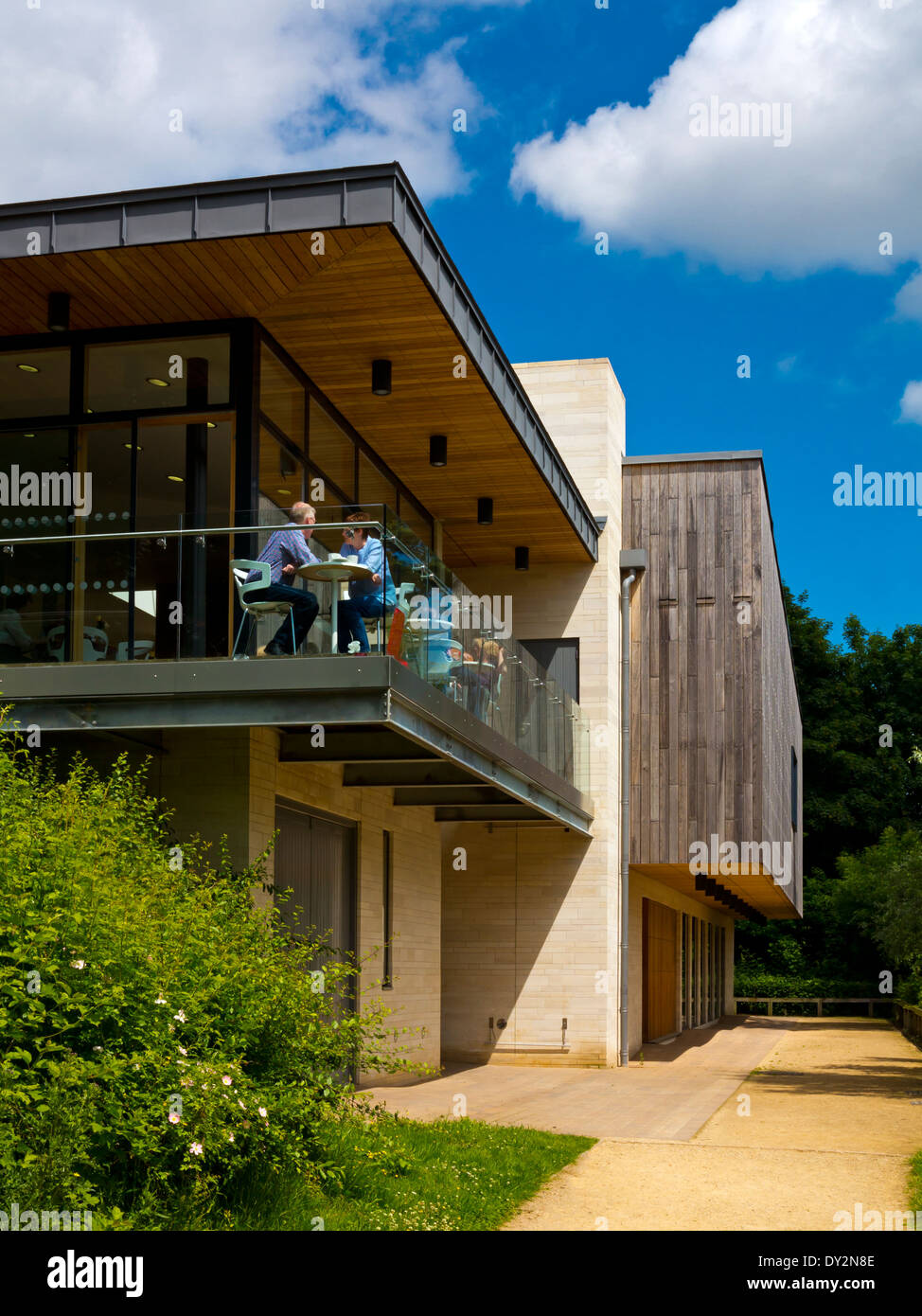 Visitor Centre at Creswell Crags a limestone gorge containing prehistoric caves on Derbyshire and Nottinghamshire border England Stock Photo