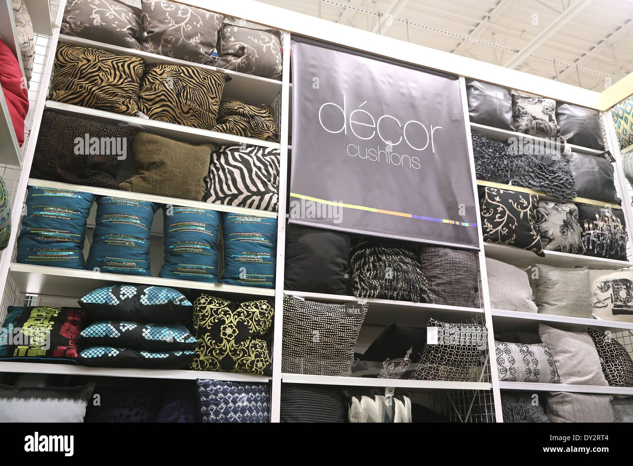 Pillows on sale Stock Photo