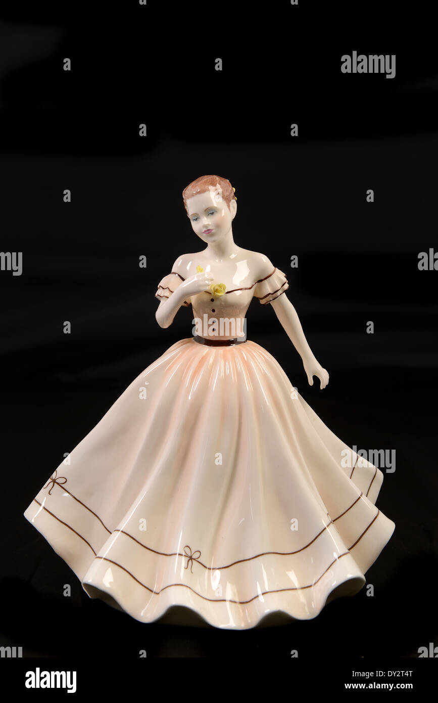Coalport China Figurine called Ladies of Fashion 'Geraldine' collectable ornament items Stock Photo