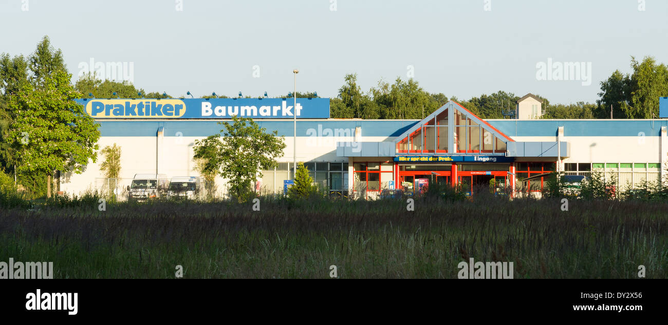 Large German chain store construction materials - Praktiker. Went bankrupt in 2013, Stock Photo