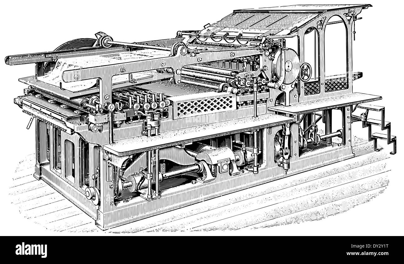 Векторное изображение печатный станок