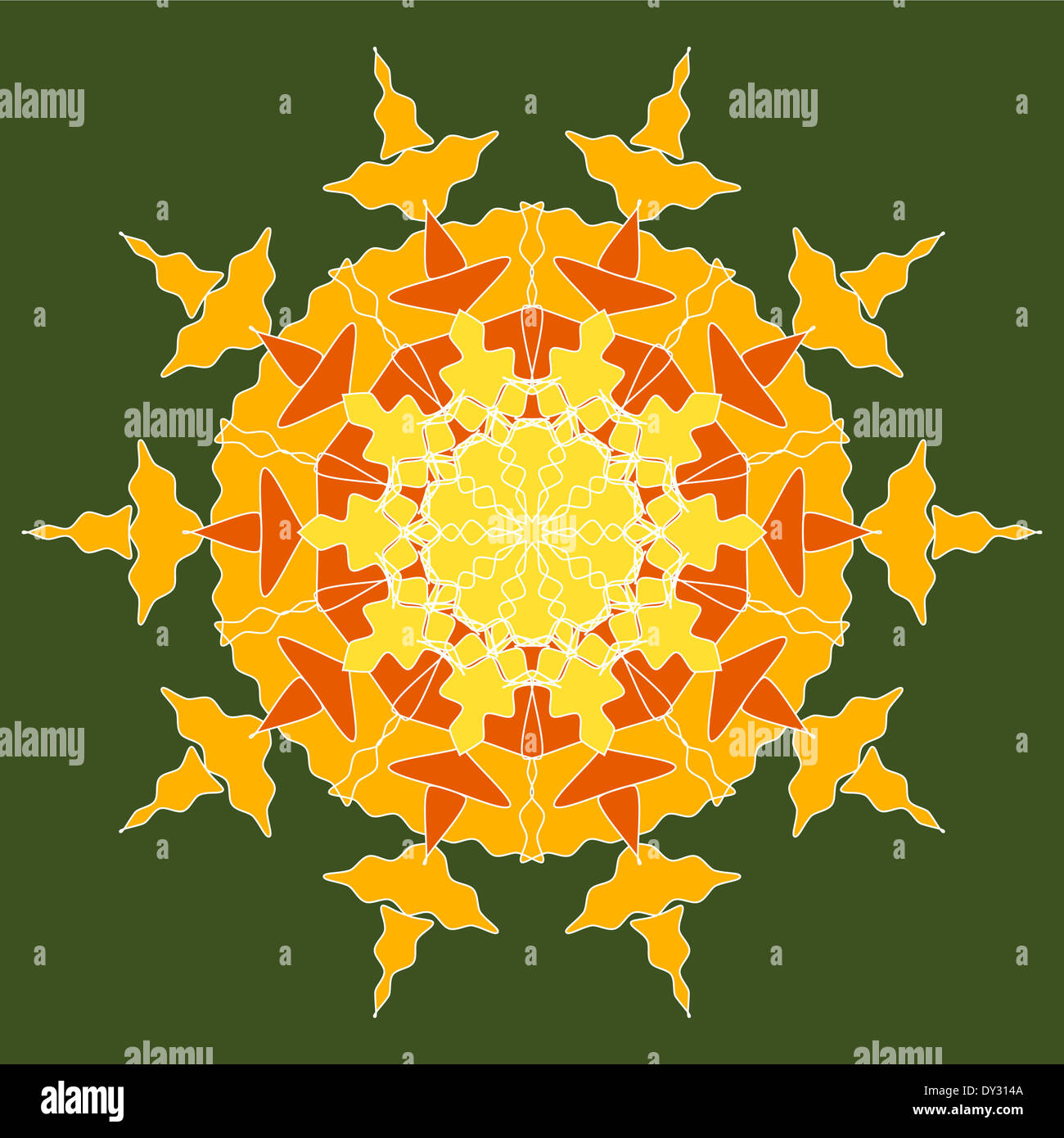 Artistic intricate mandala design pattern Stock Photo