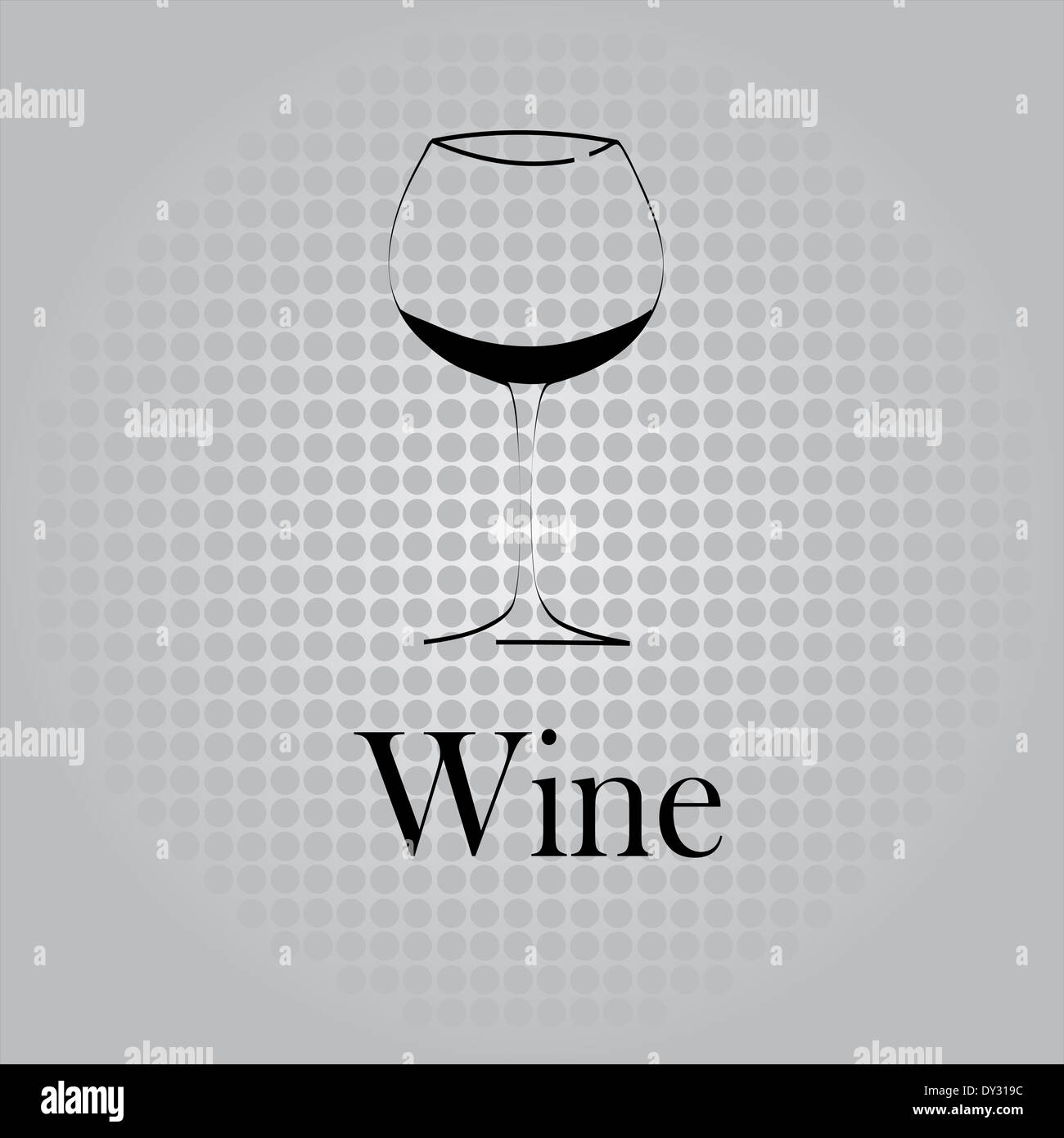 wine glass concept menu design Stock Photo