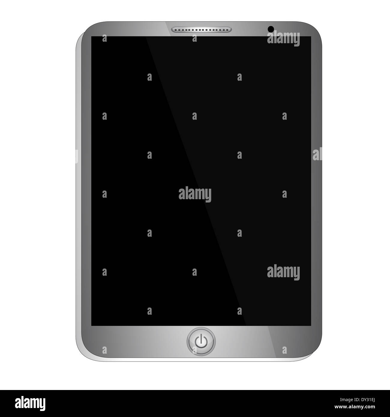 Tablet with Blank Screen tablet with blank, shiny screen isolated on