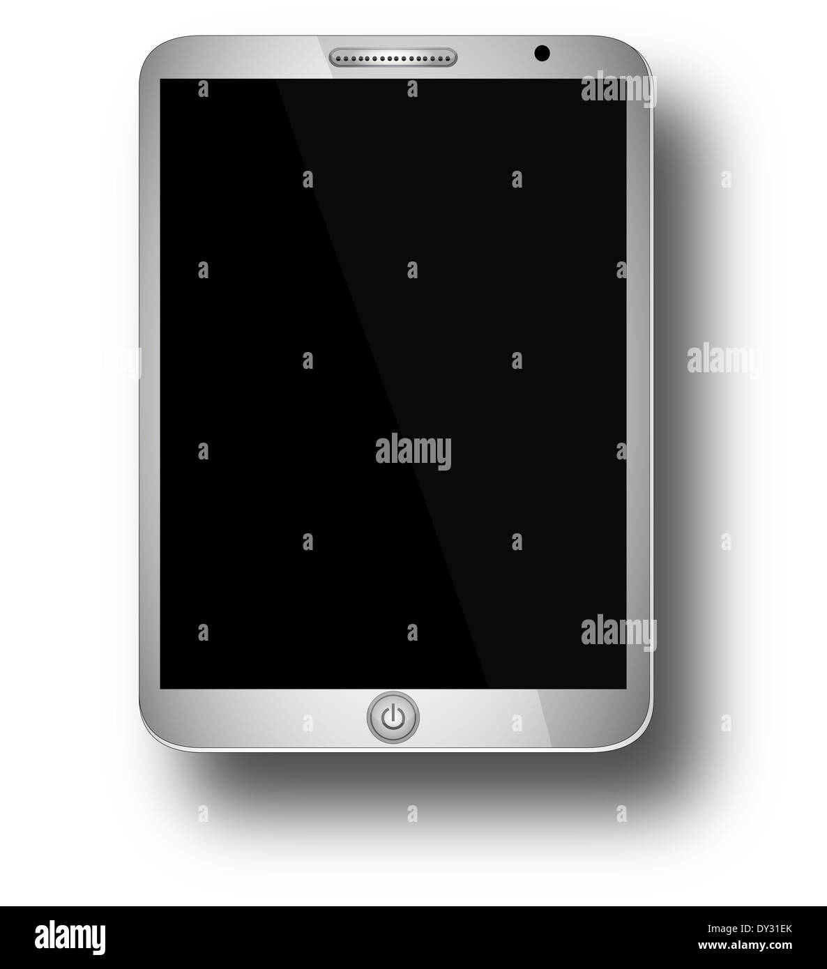Tablet with Blank Screen tablet with blank, shiny screen isolated on