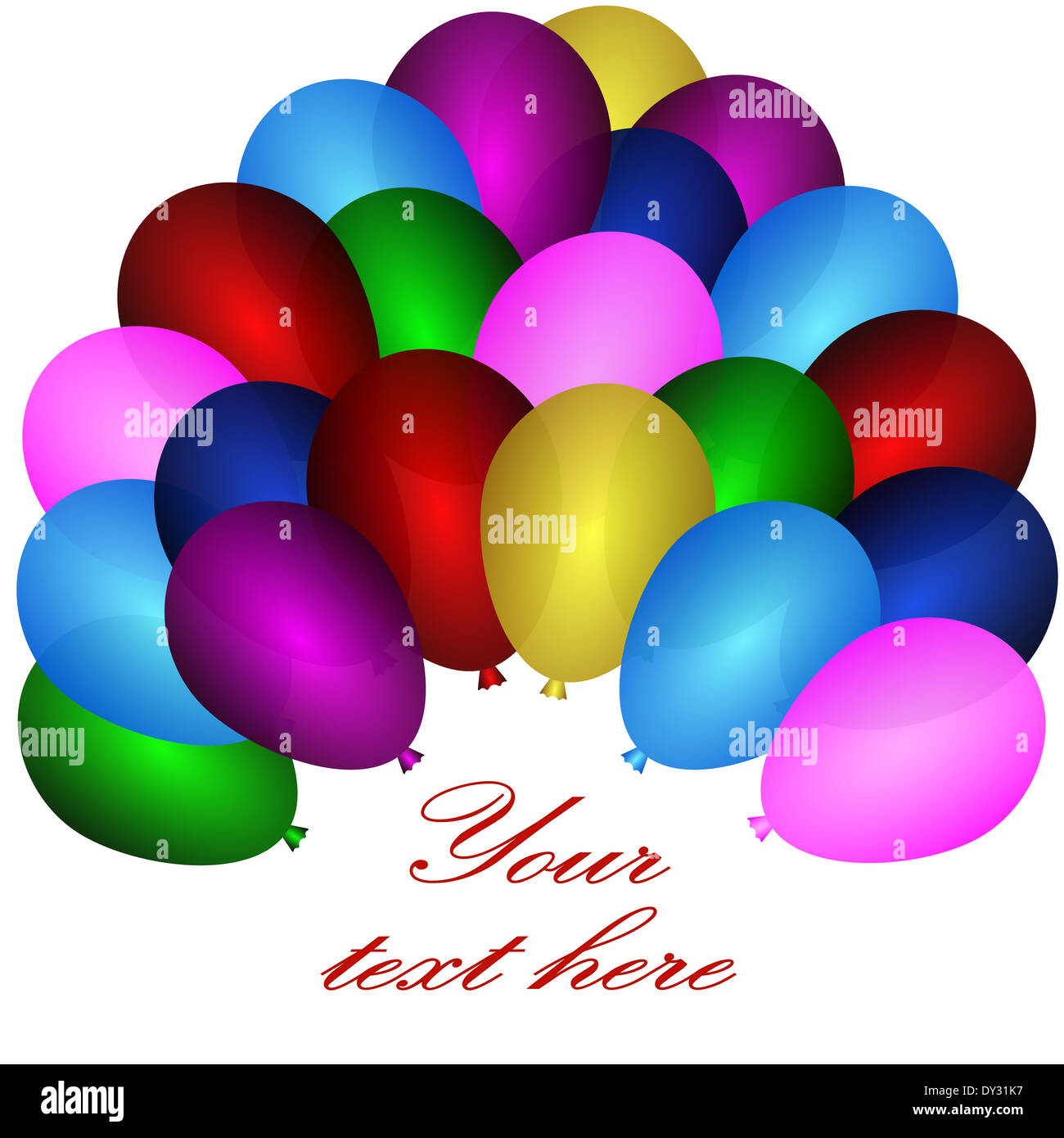 vector of balloons in various colors Stock Photo - Alamy