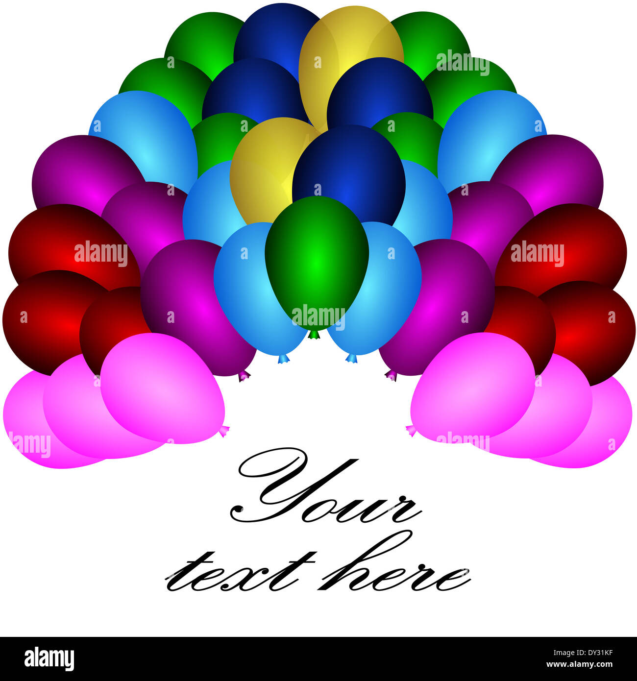 vector of balloons in various colors Stock Photo - Alamy