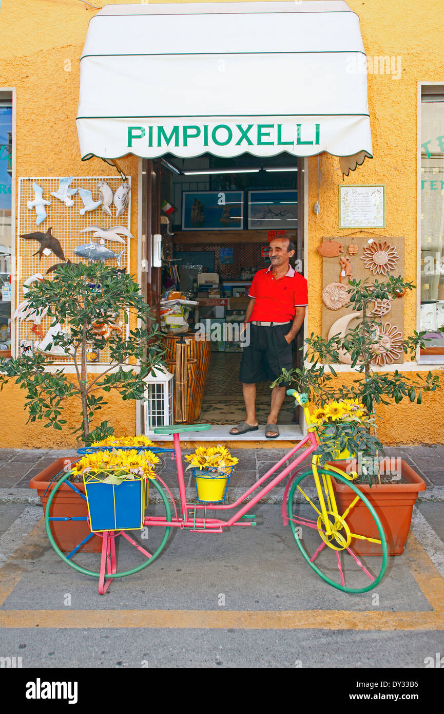 Carloforte Village San Pietro Island typical local craft store Stock Photo