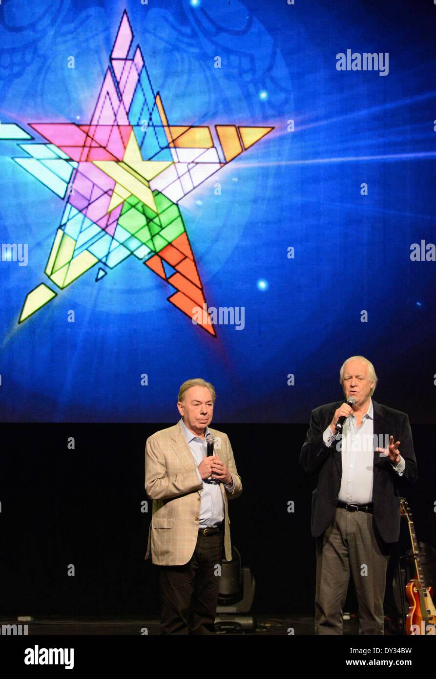 New York, NY, USA. 4th Apr, 2014. Andrew Lloyd Webber, Tim Rice in ...