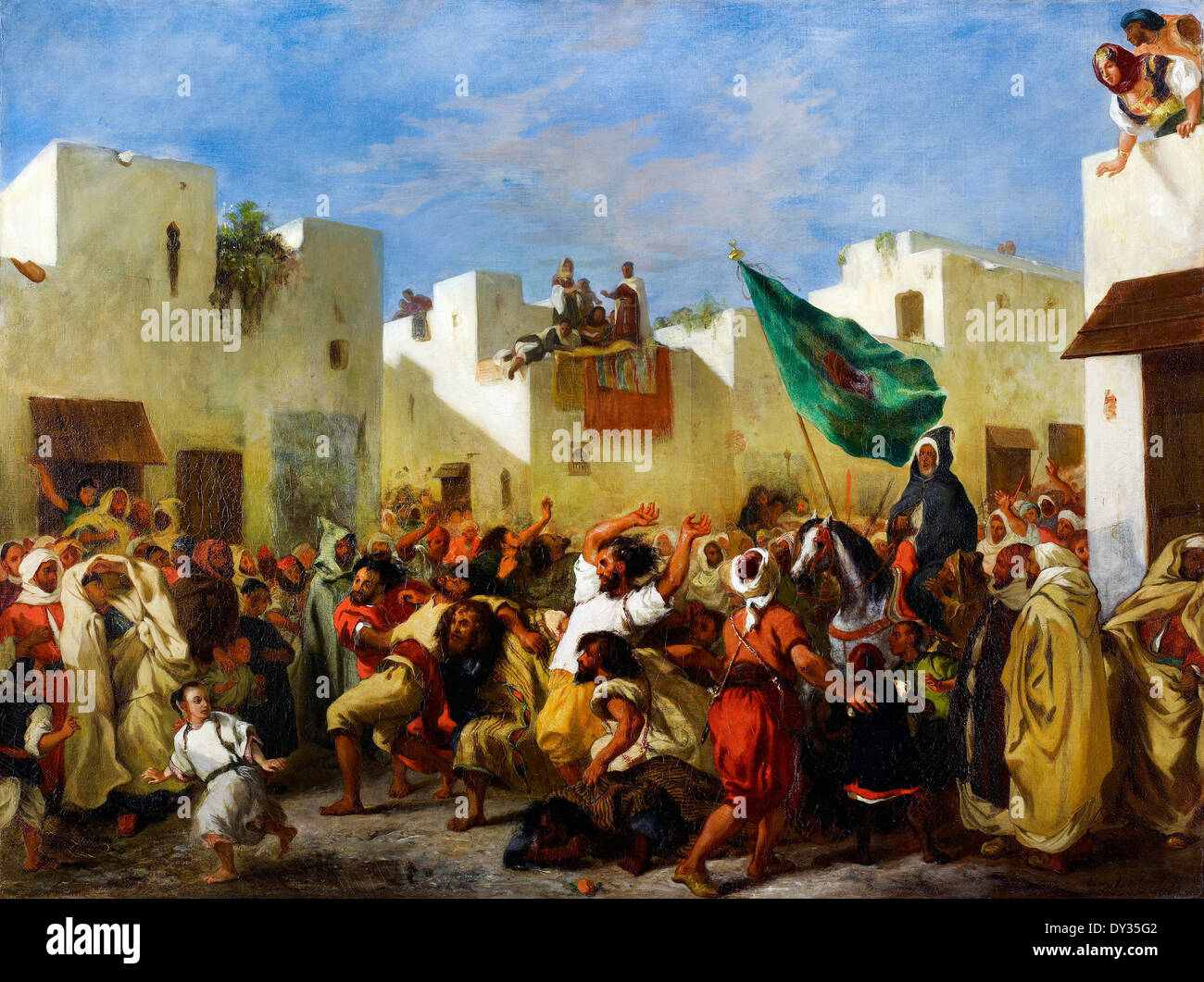 Eugene Delacroix, Fanatics of Tangier 18371838 Oil on canvas