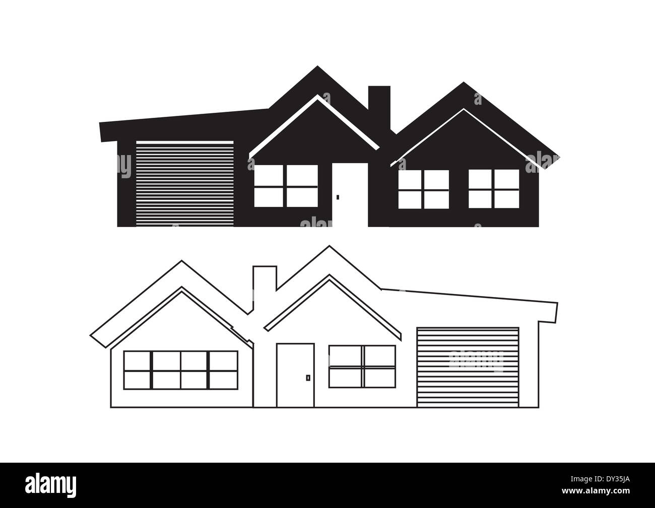 Home icon and Real estate concept Stock Photo - Alamy