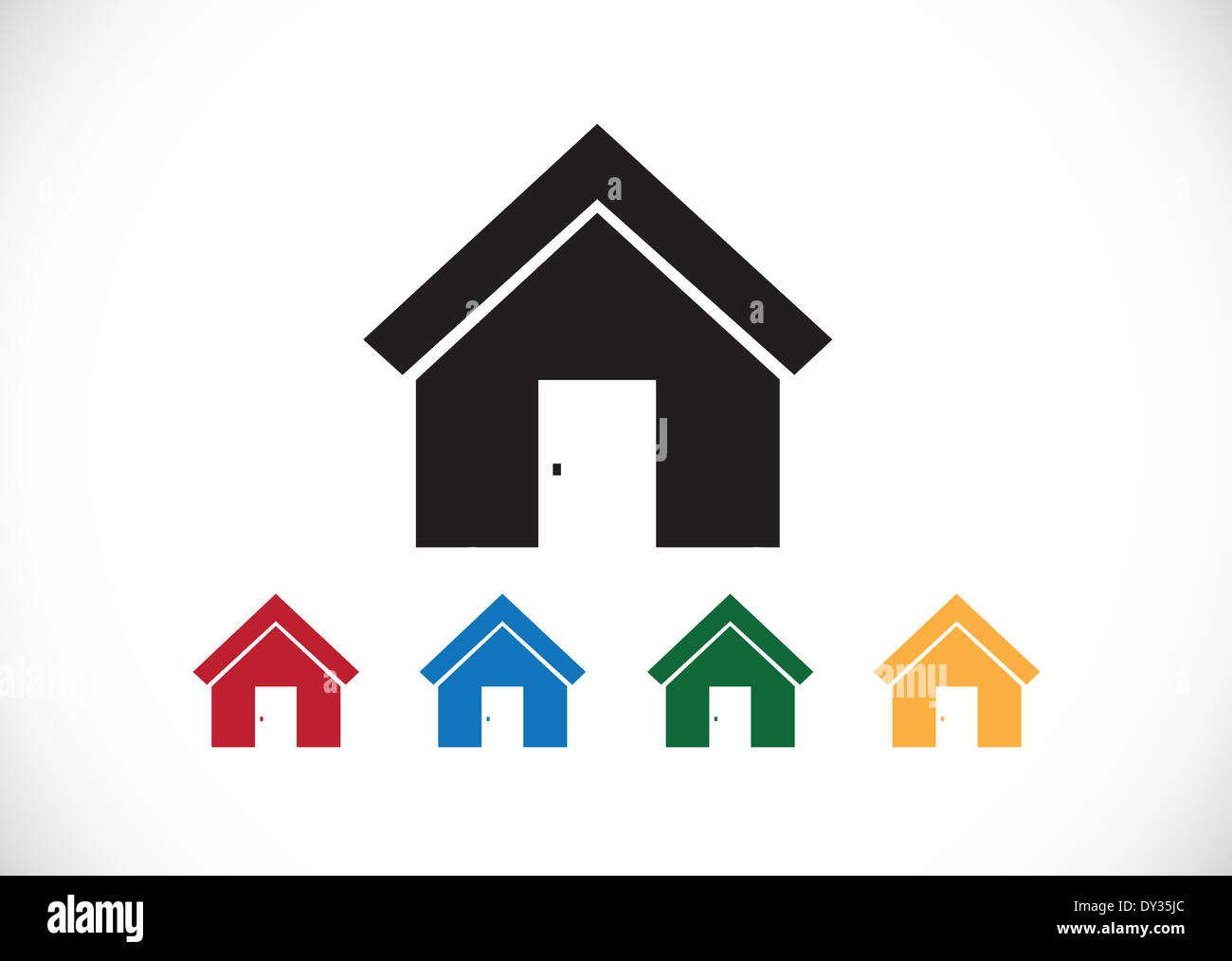 Home icon and Real estate concept Stock Photo - Alamy