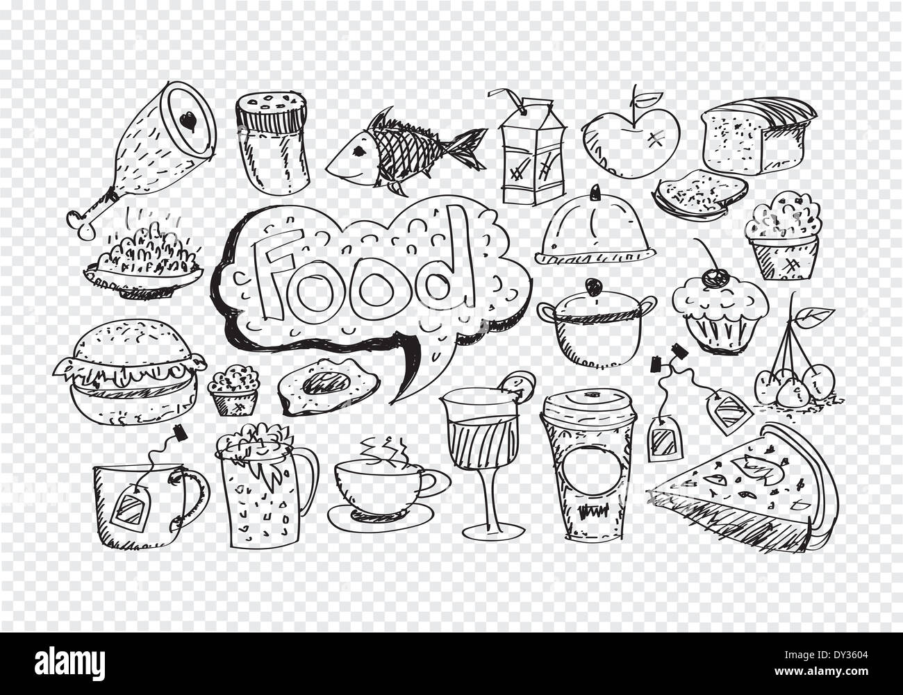 Food Icons Stock Photo
