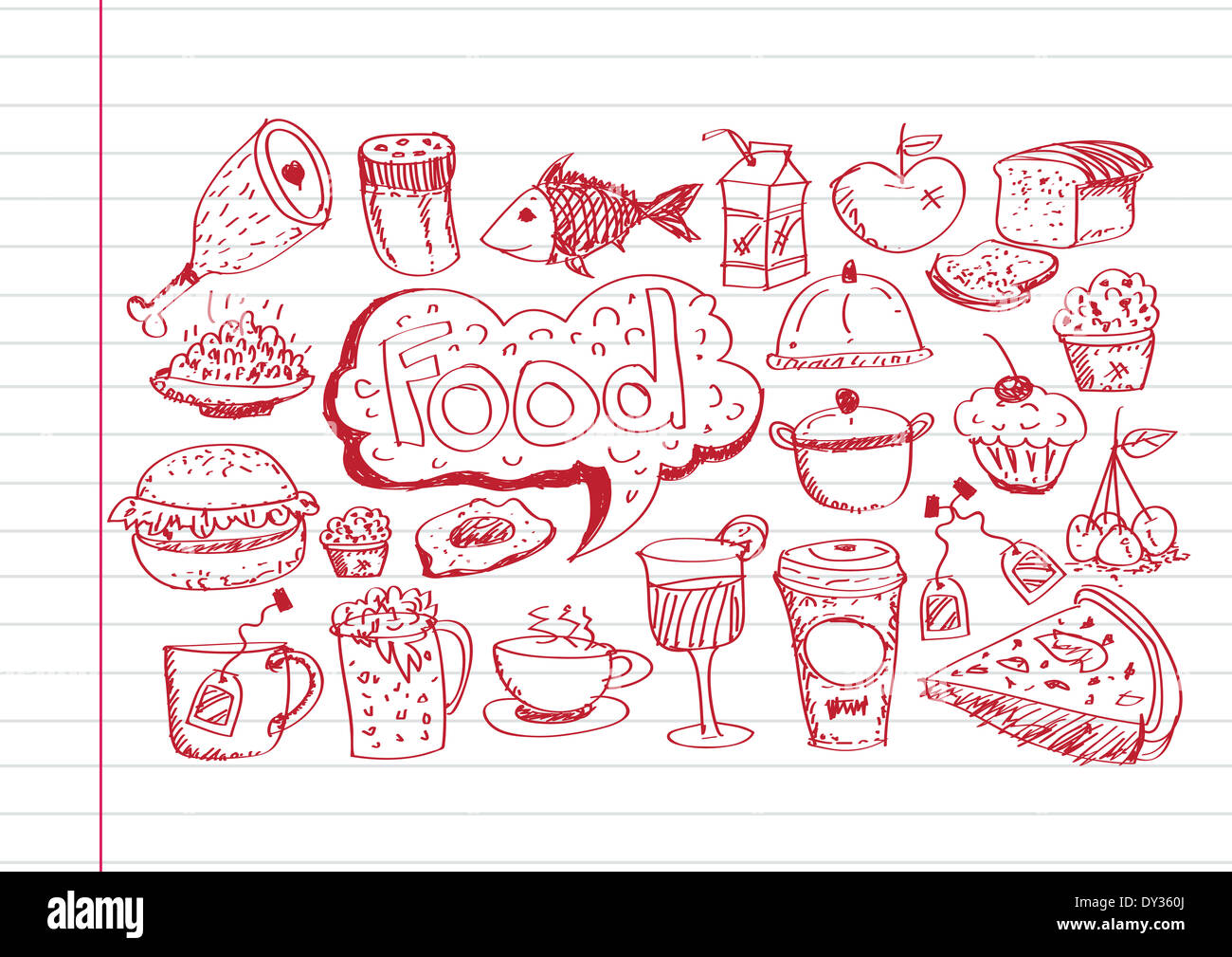 Food Icons Stock Photo