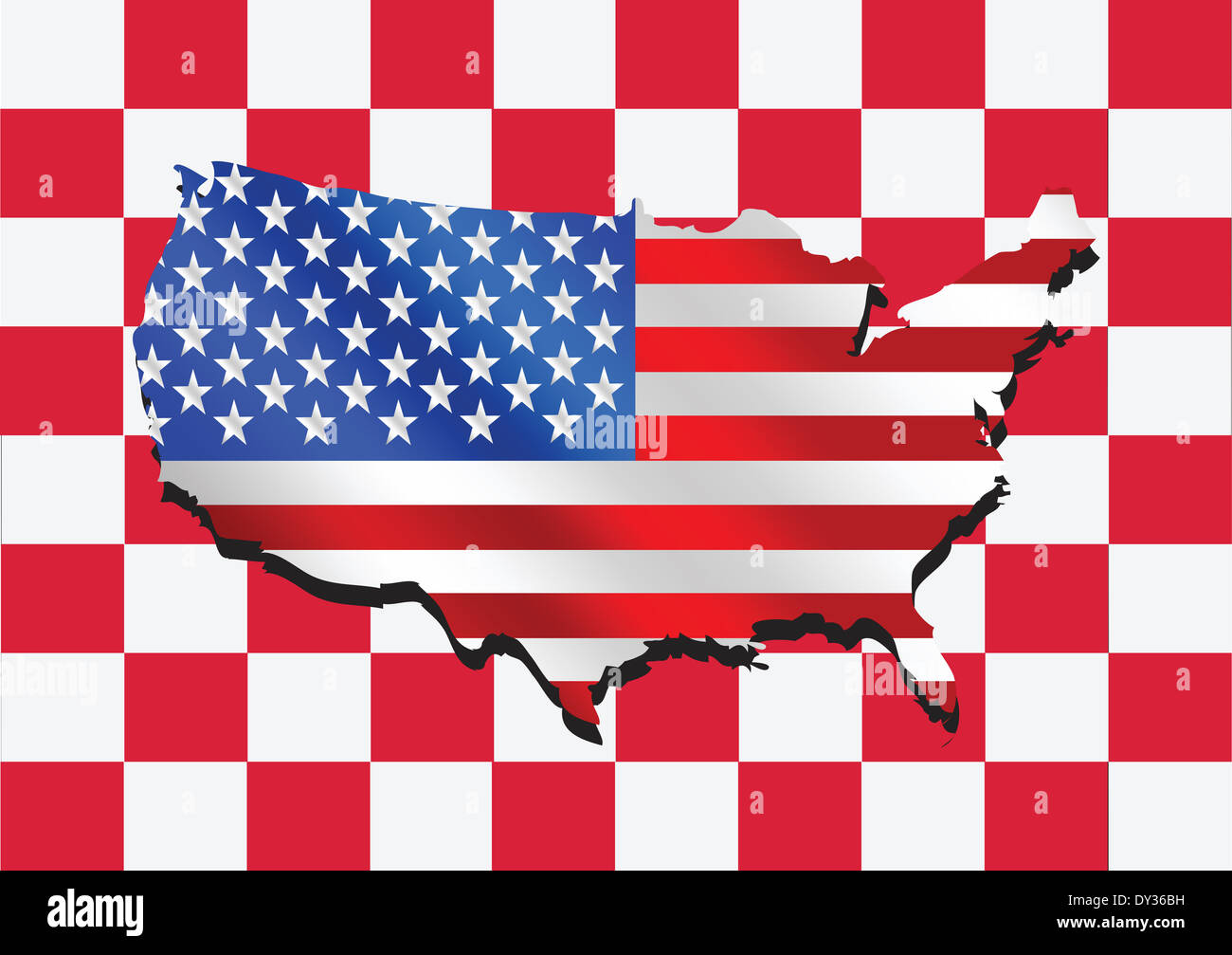 USA map and flag Stock Photo - Alamy