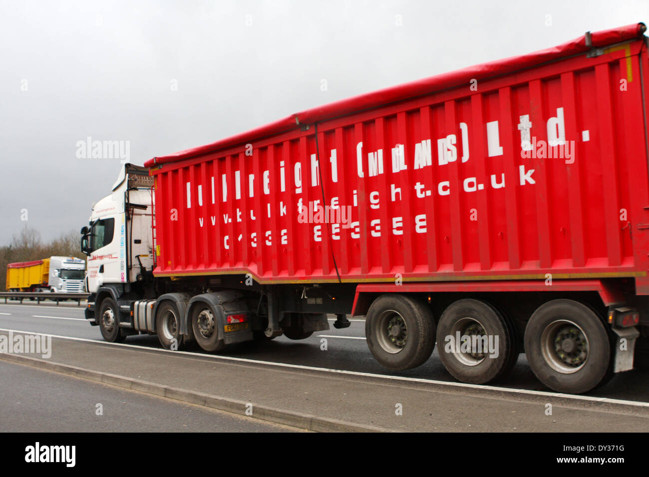 A 'Bulk Freight (Midlands) Ltd' truck traveling along the A46 road in