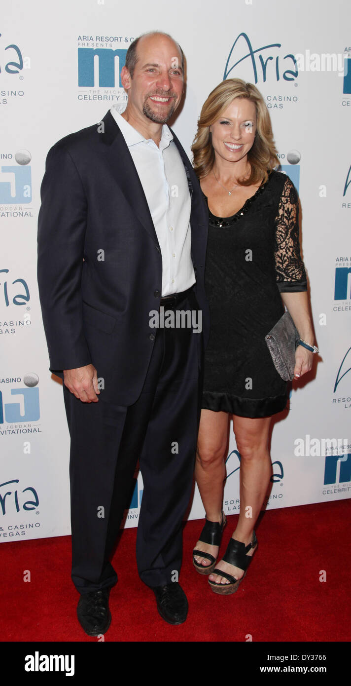 Las Vegas, Nevada, USA. 5th Apr, 2014. Former MLB player John Smoltz and  wife attend the13th Annual Michael Jordan Celebrity Invitational Gala at  Aria Resort & Casino Convention Center on April 4,
