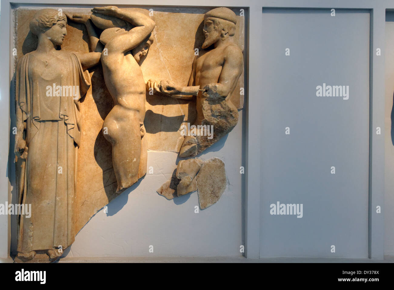 The golden apples Hesperides metope from pronaos Temple Zeus Ancient