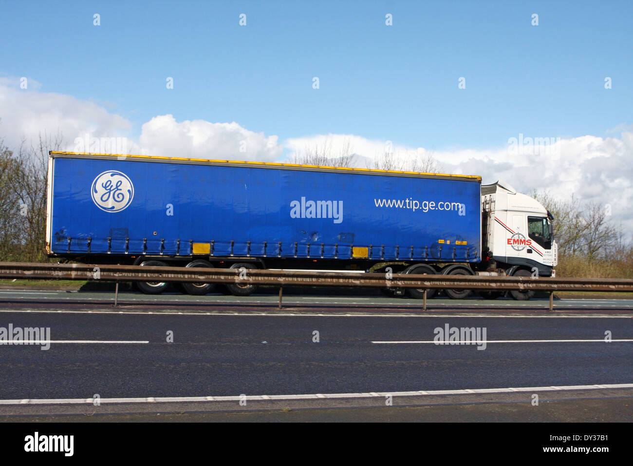 A TIP Trailer Services truck traveling along the A12 dual carriageway