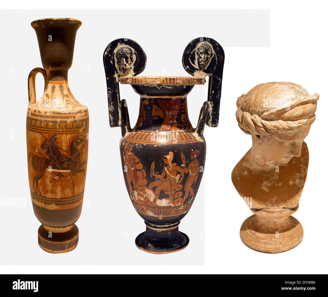 antique greek or roman pottery with scenes on Stock Photo Alamy