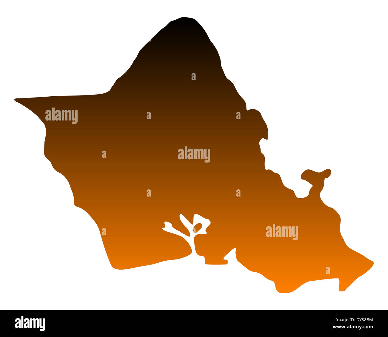 map-of-oahu-stock-photo-alamy