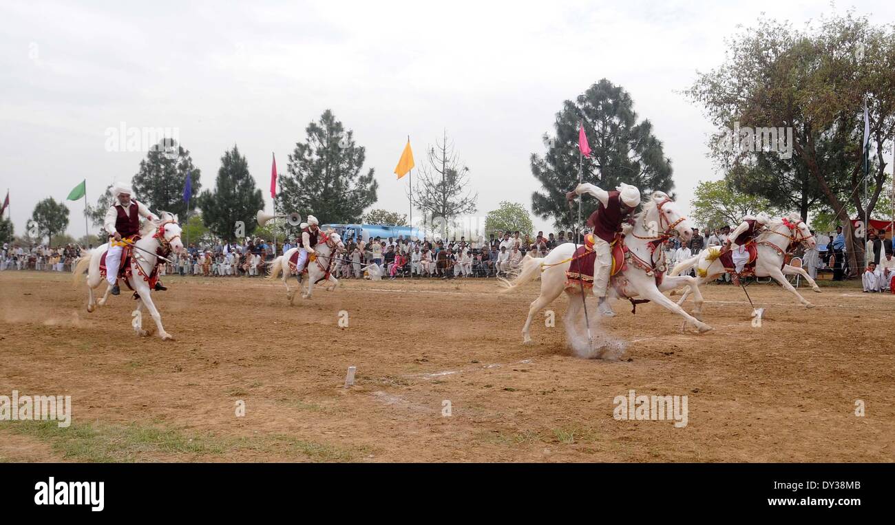 PAKISTAN, IslamabadApril 05Pakistani horse riders wearing the Stock