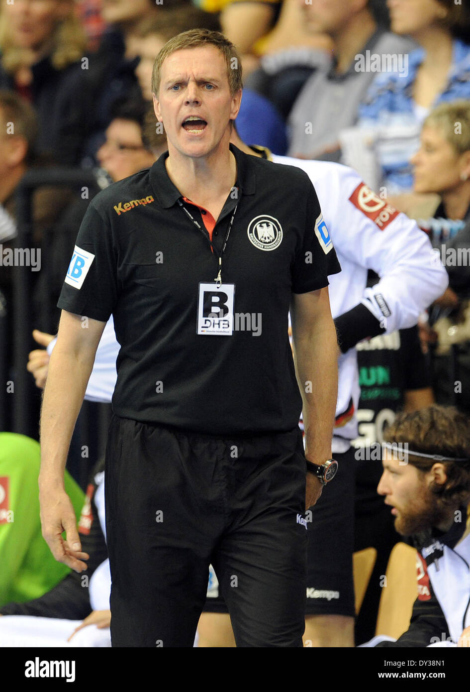 Germany's national handball coach Martin Heuberger gestures during the ...