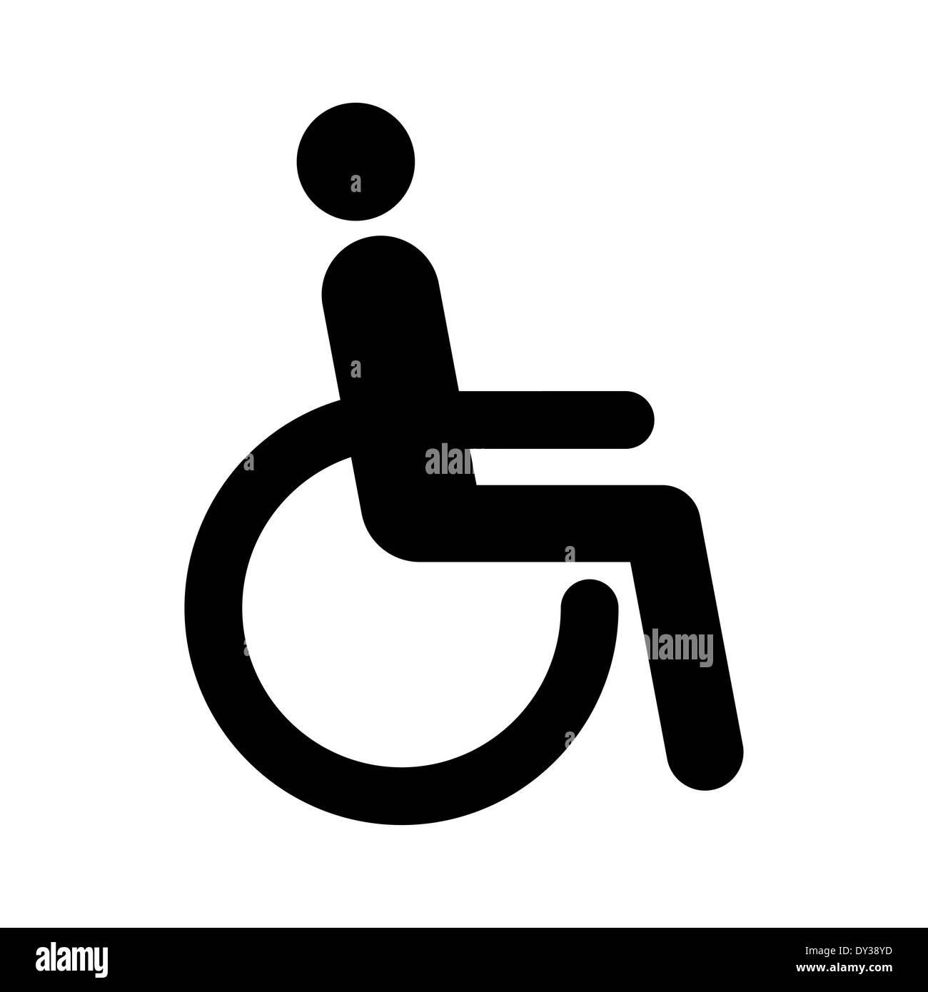 Disabled sign isolated on white background Stock Photo - Alamy