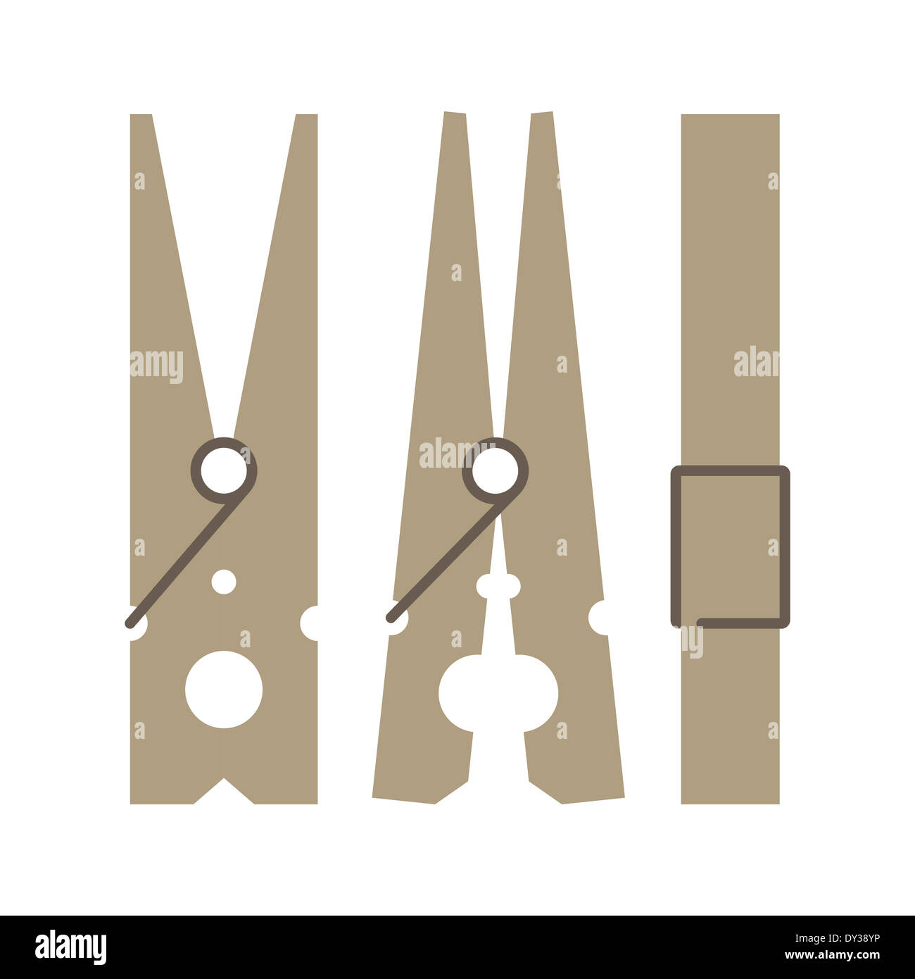 Clothes peg isolated on white background Stock Photo Alamy