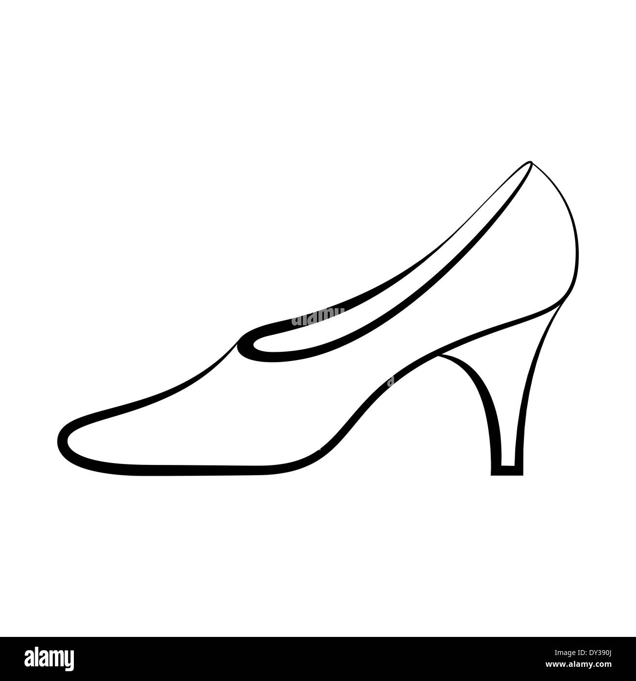 Women's shoe isolated on white background Stock Photo - Alamy
