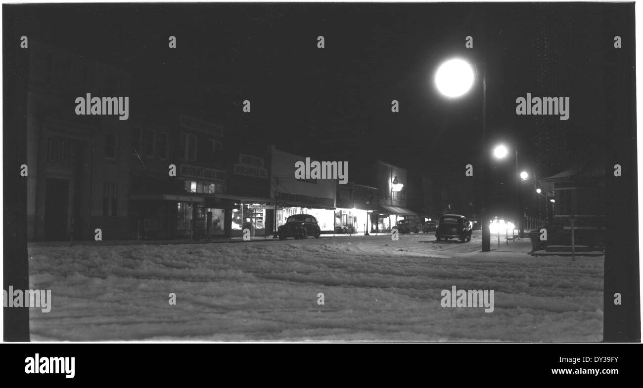 Night view of snow scene, Brookhaven, Miss., 1301949 Stock Photo Alamy