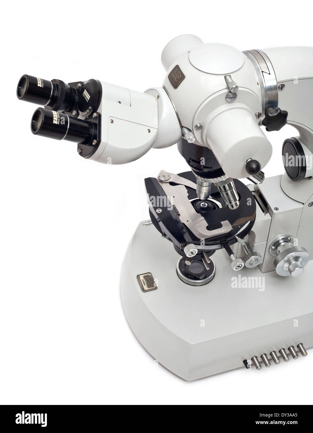 Zeiss Universal compound microscope, used extensively in the 1980's in many  professional laboratories worldwide. Stock Photo
