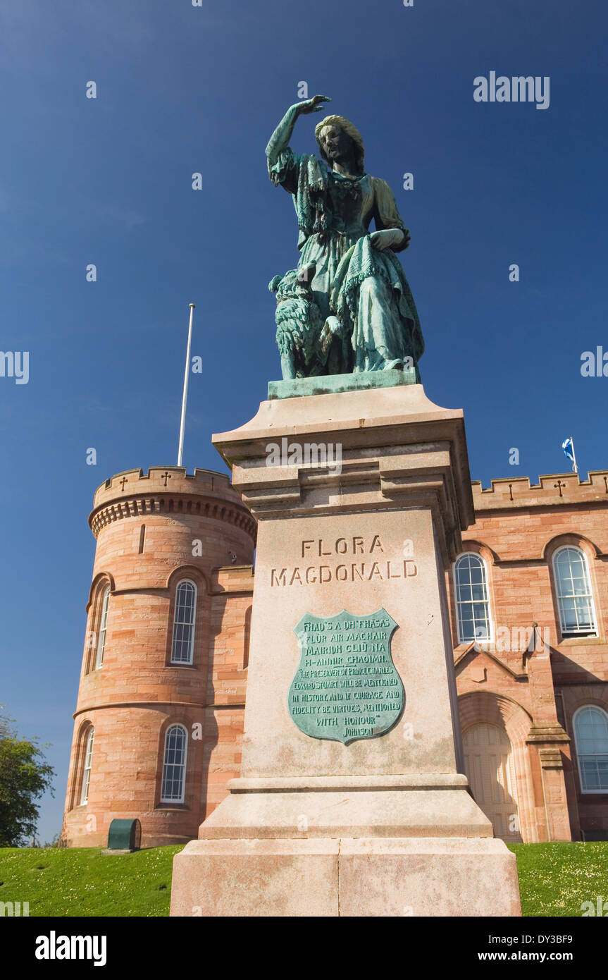 Statue of Flora Macdonald outside Inverness Castle Inverness