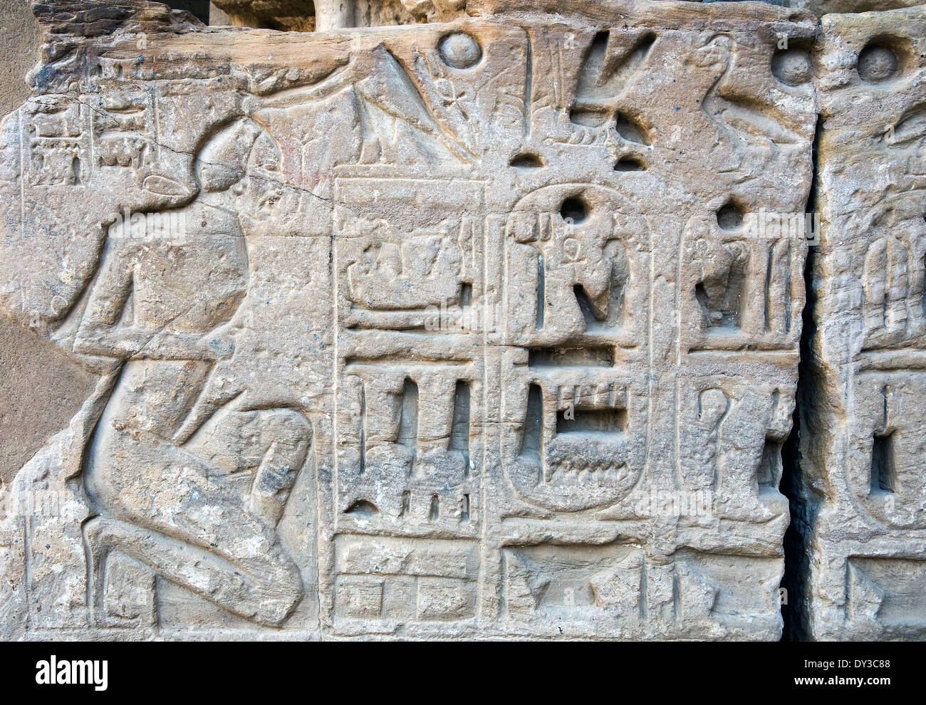 Temple of Ramses III at Medinet Habu: reliefs on the rear of the first ...