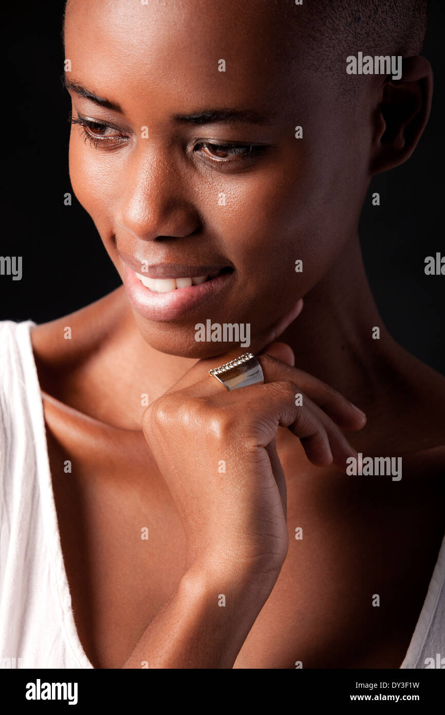 Beautiful african model woman hi-res stock photography and images - Alamy
