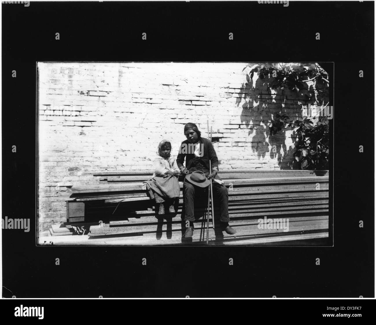 Indian with blowgun, John Lewis' children, maybe John and Molly