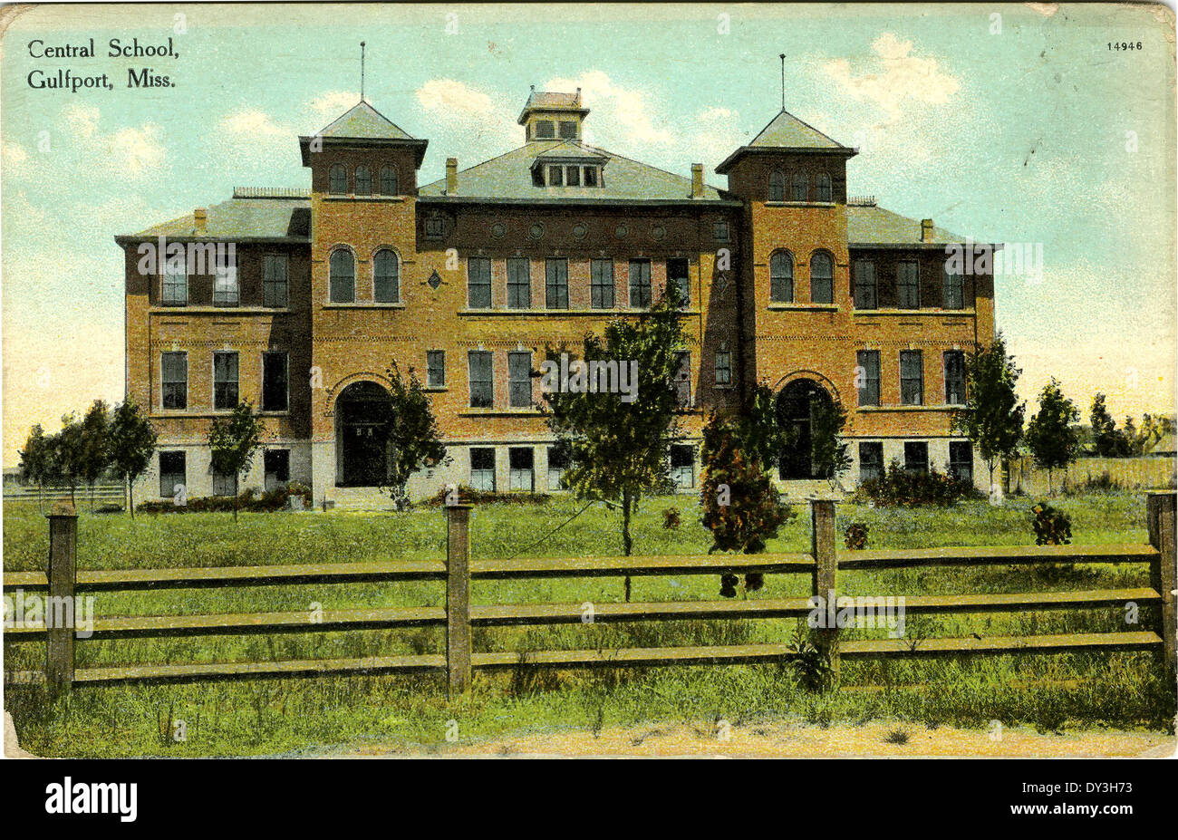 Central School in Gulfport, Mississippi, shown in this historical image