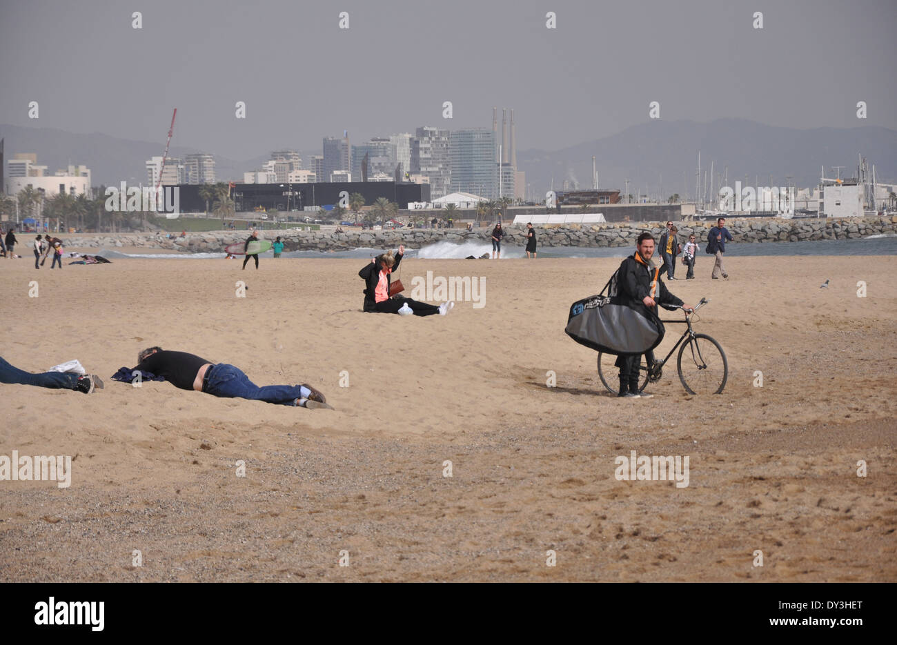 beach, Barcelona, Spain Stock Photo Alamy