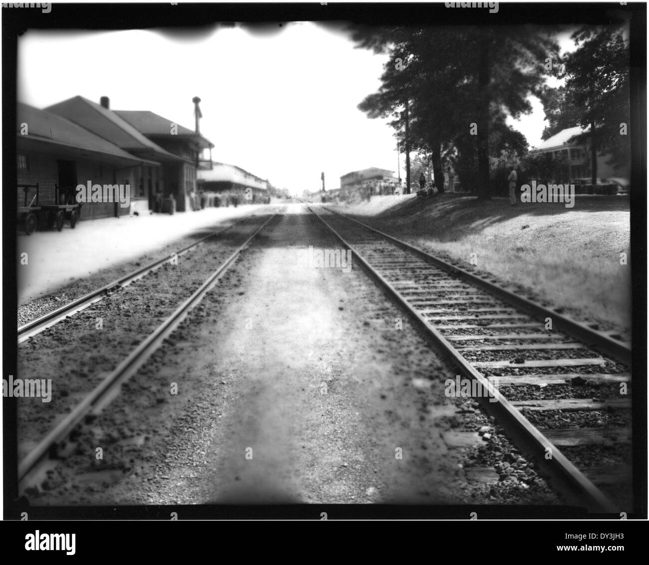 Railroad tracks. Stock Photo