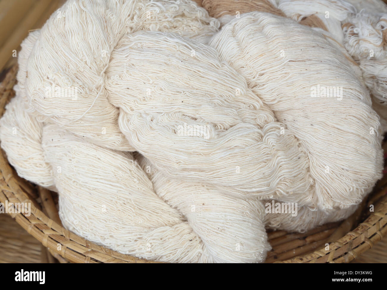 raw thai cotton thread before weaving Stock Photo Alamy