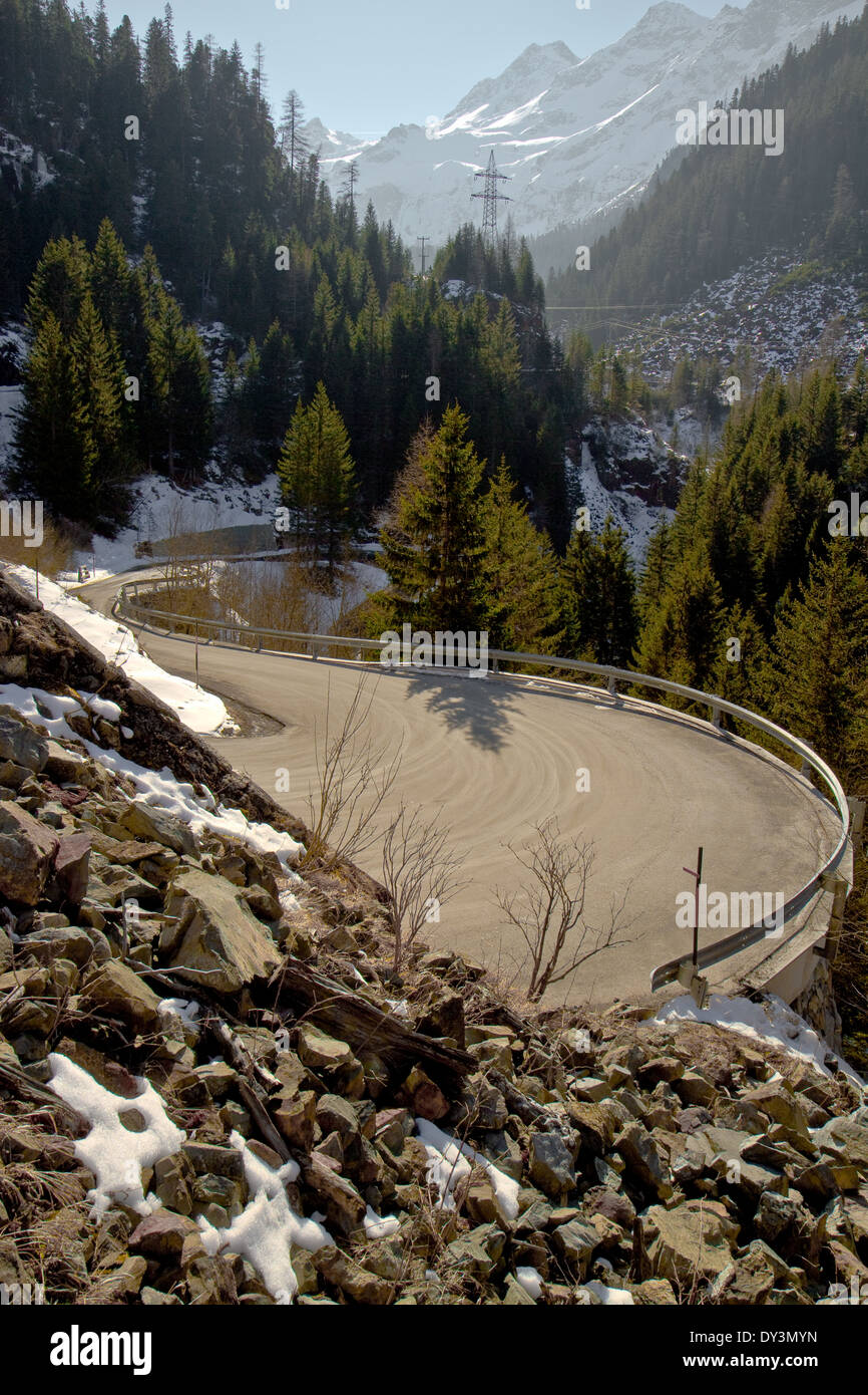 road to Weisssee Gletscherwelt, Uttendorf, Niedernsill, Salzburg, Austria Stock Photo