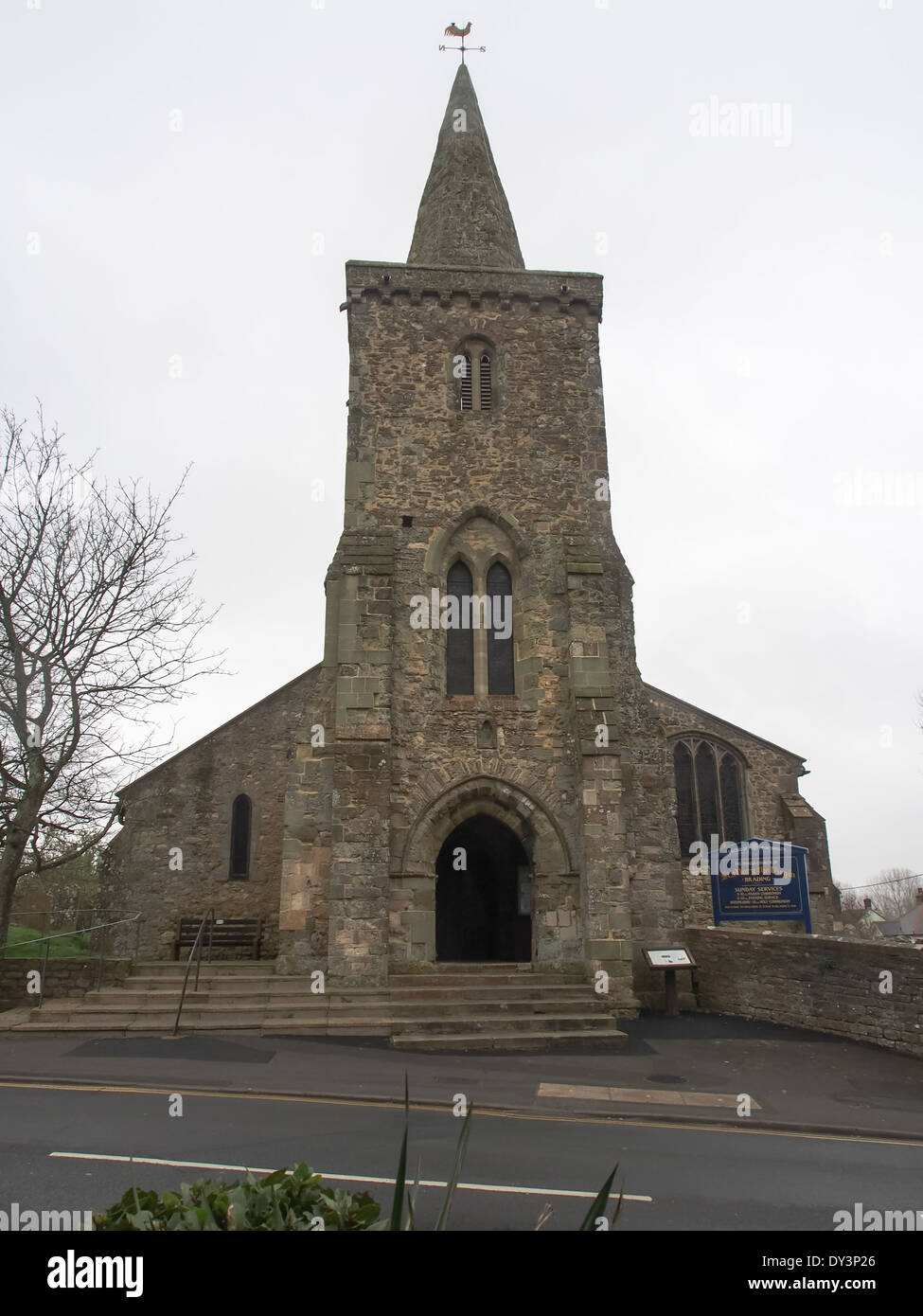 The parish church of At saint Mary the virgin , Brading, Isle of Wight Stock Photo