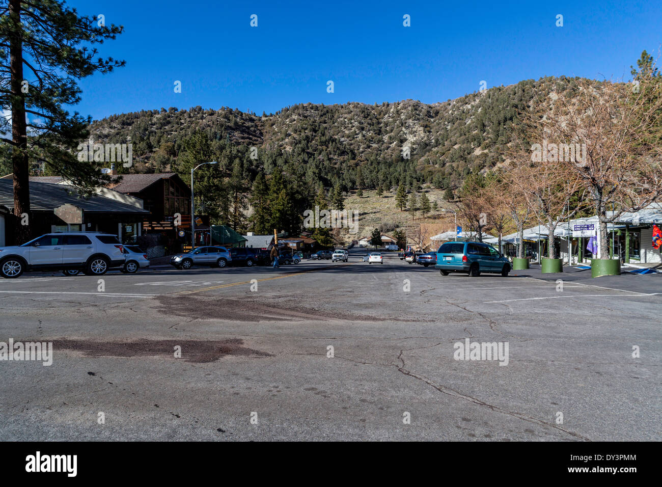 Wrightwood California a winter resort town near Los Angeles Stock Photo