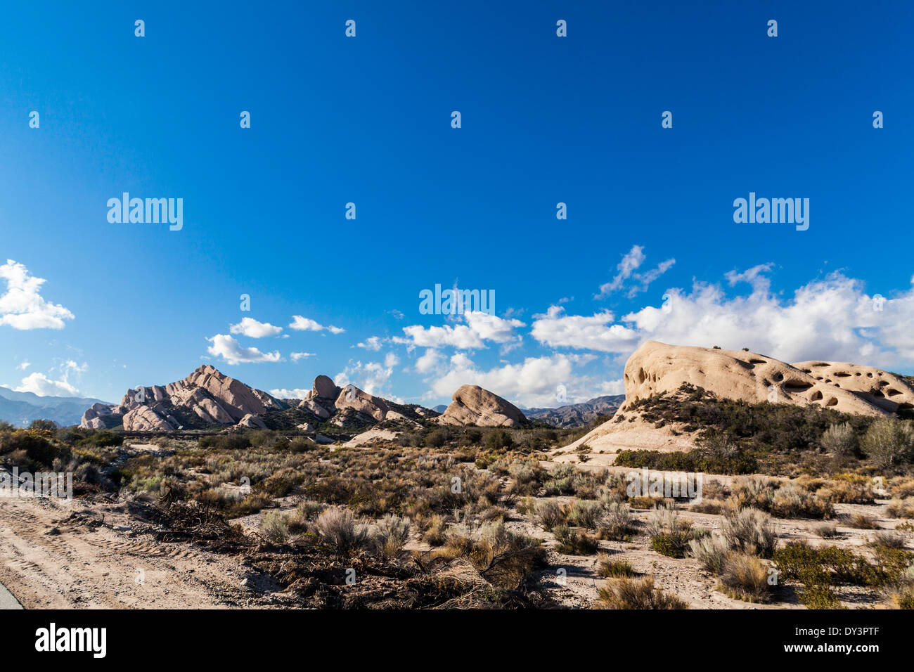 The Mormon Rocks in the Cajon Pass near San Bernardino California on